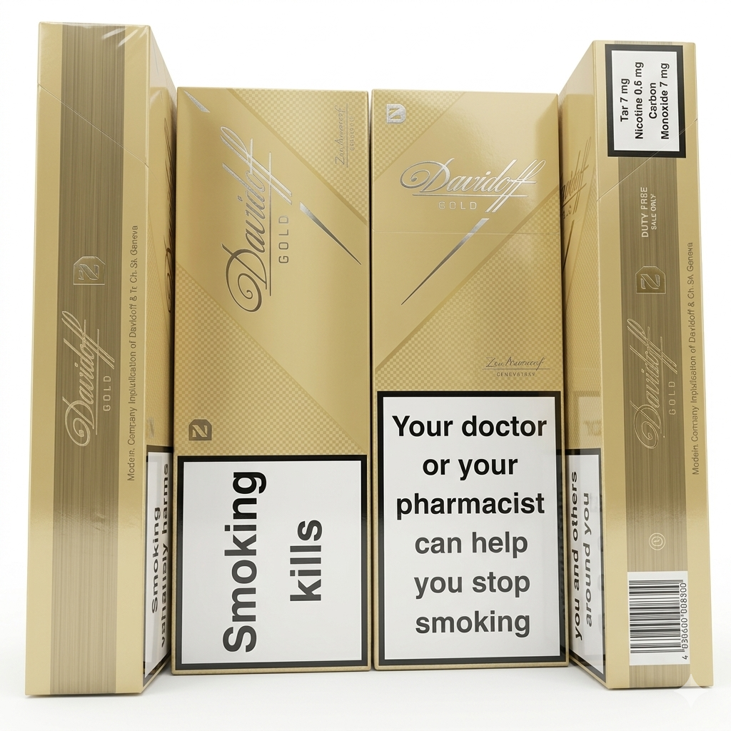 Davidoff Gold Cigarettes – Duty Free Premium Blend Smooth Mild Taste 7mg Tar Luxury Edition