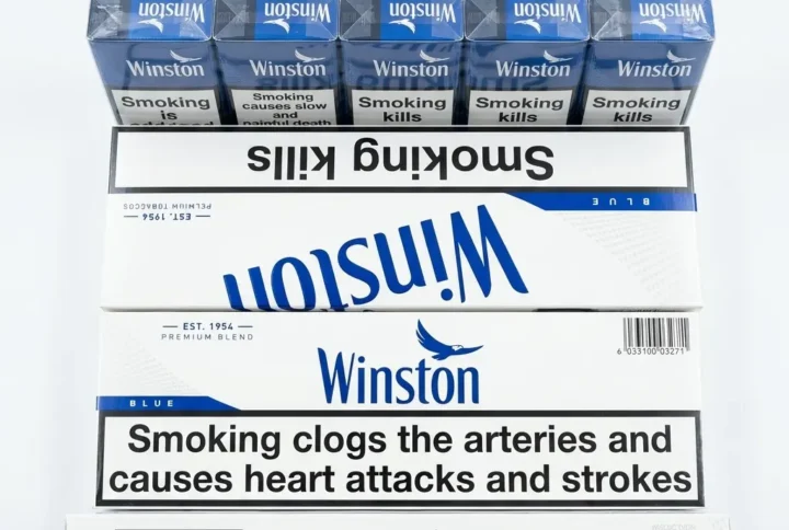 Brand: Winston Variant: Blue (Premium Blend) Type: Cigarettes Flavor Profile: Smooth & Mild Tar Level: 8 mg Nicotine: 0.6 mg Carbon Monoxide: 9 mg Packaging: Standard Box Pack Origin: Imported Condition: 100% Original